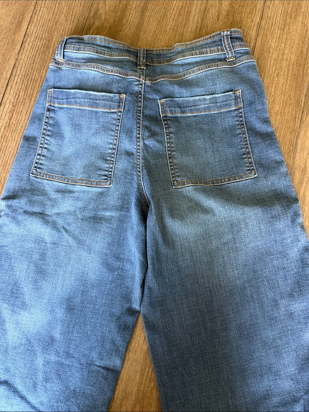 Indigo Rein Blue Distressed Denim Jeans - Flare/Wide Leg - Picture 4 of 7